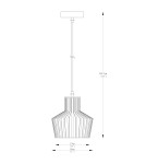 Lampy wiszące pojedyncze - Zuma Line Dolia Lampa Wisząca Czarny Matowy A8079-Bk - produkt 2