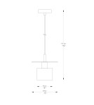 Lampy wiszące pojedyncze - Zuma Line Sarda Lampa Wisząca Złoty A8183 - product 2