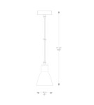 Lampy wiszące pojedyncze - Zuma Line Mora Lampa Wisząca Czarny Mat / Biały A8102-1 - product 2