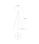 Lampy podłogowe trójnóg - Zuma Line Cara Lampa Podłogowa Czarny A4001-Bk - product 2