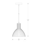Lampy wiszące pojedyncze - Zuma Line Dolia Lampa Wisząca Czarny Matowy A8082-Bk - product 2