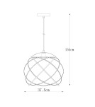 Lampy wiszące pojedyncze - Zuma Line Gore Lampa Wisząca Czarny Matowy A8091 - product 2