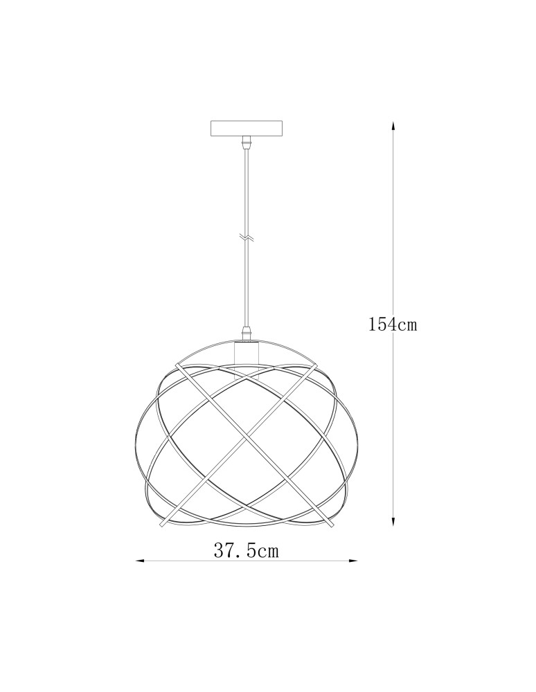 Lampy wiszące pojedyncze - Zuma Line Gore Lampa Wisząca Czarny Matowy A8091 - product kolory-swiatla.pl 2