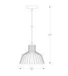 Lampy wiszące pojedyncze - Zuma Line Dolia Lampa Wisząca Czarny Matowy A8078-Bk - produkt 2