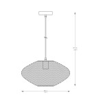 Lampy wiszące pojedyncze - Zuma Line Orion Lampa Wisząca Czarny Czarny Matowy A8032-Bk - product 2