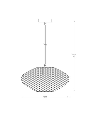 Zuma Line Orion Lampa Wisząca Czarny Czarny Matowy A8032-Bk - produkt 2