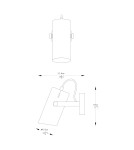 Kinkiety - Zuma Line Resi Kinkiet Czarny Matowy / Złoty A6025 - product 2