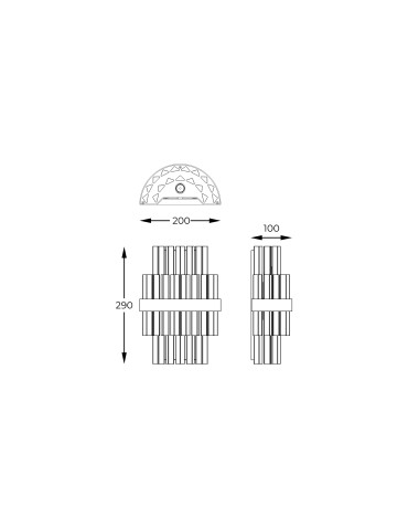 Zuma Line Constantinople Kinkiet Kryształ Szczotkowany Mosiądz W0567-02A-B52G - produkt 2