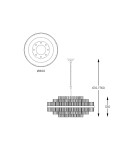 Lampy wiszące glamour - Zuma Line Constantinople Lampa Wisząca Kryształ Szczotkowany Mosiądz P0567-16A-2Gac - product 2