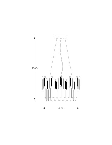 Zuma Line Rotta Lampa Wisząca Czarny/Złoty 2200018M - produkt 2