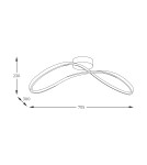 Lampy sufitowe LED - Zuma Line Erda Lampa Sufitowa Nowoczesna z Przełącznikiem Barwy Światła 3000K/4000K/6000K Czarny 19600C-BK - product 2