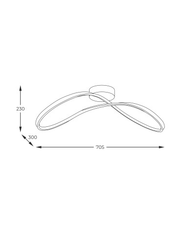 Zuma Line Erda Lampa Sufitowa Nowoczesna z Przełącznikiem Barwy Światła 3000K/4000K/6000K Czarny 19600C-BK - produkt 2