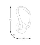 Kinkiety - Zuma Line Erda Kinkiet z Przełącznikiem Barwy Światła 3000K/4000K/6000K Czarny 19600W-Bk - product 2