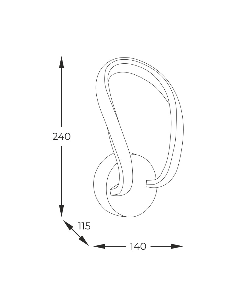 Kinkiety - Zuma Line Erda Kinkiet z Przełącznikiem Barwy Światła 3000K/4000K/6000K Czarny 19600W-Bk - product kolory-swiatla.pl 2