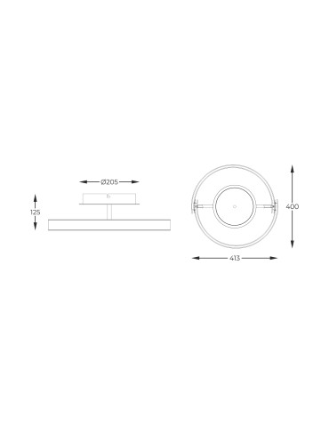 Zuma Line Linos Lampa Sufitowa Czarny / Złoty Mx4417-1S-3Bgd - produkt 2