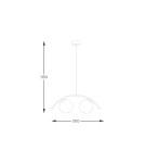Lampy wiszące kule - Zuma Line Wave 2 Lampa Wisząca Szklane Kule Czarny / Biały 5013 - product 2