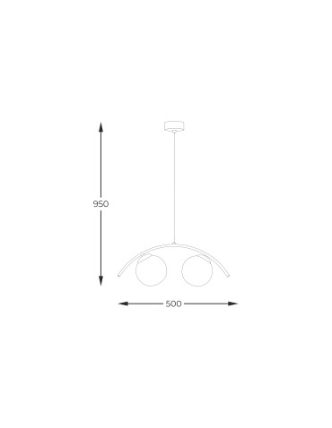 Zuma Line Wave 2 Lampa Wisząca Szklane Kule Czarny / Biały 5013 - produkt 2