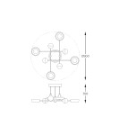 Lampy sufitowe LED - Zuma Line Lara Lampa Sufitowa Czarny / Francuskie Złoto MX7170-8-3BGT - product 4