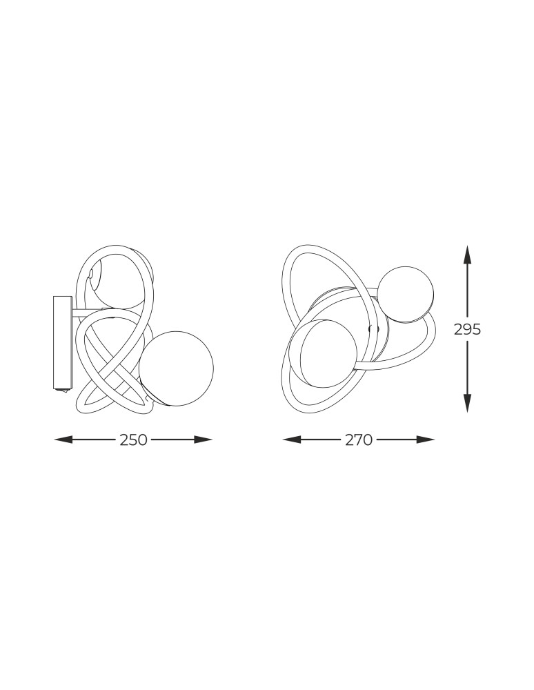 Kinkiety - Zuma Line Arlon Kinkiet Matowy Złoty / Dymne Szare Szkło / Bursztynowe Szkło Mb4922-2-Egbdn - product kolory-swiatla.pl 2