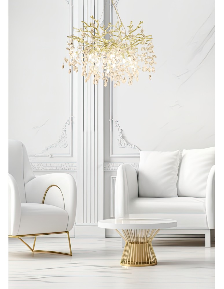 Lampy wiszące - Zuma Line Cindy Lampa Wisząca Złoty Md4115-1-Egn - product kolory-swiatla.pl 2