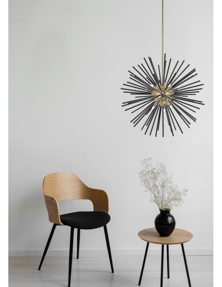 Lampy wiszące - Zuma Line Urchin Lampa Wisząca Francuski Złoto / Czarny P0491-09C-F7BC - product kolory-swiatla.pl 2