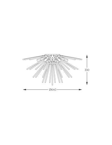 Zuma Line Urchin Lampa Sufitowa Francuski Złoto / Czarny C0491-06B-F7Bc - produkt 2