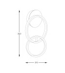 Kinkiety - Zuma Line Rando Kinkiet z Przełącznikiem Barwy Światła 3000K/4000K/6000K Złoty/Czarny 20002W-Gd - product 2