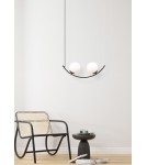 Lampy wiszące - Zuma Line Wave 1 Lampa Wisząca Szklane Kule 2Xe14 Czarny / Białe Szkło 5012 - produkt 2
