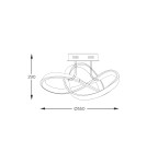 Lampy sufitowe LED - Zuma Line Indigo Lampa Sufitowa Nowoczesna Czarny Chrom Mx9717-1-3Bcd - product 2