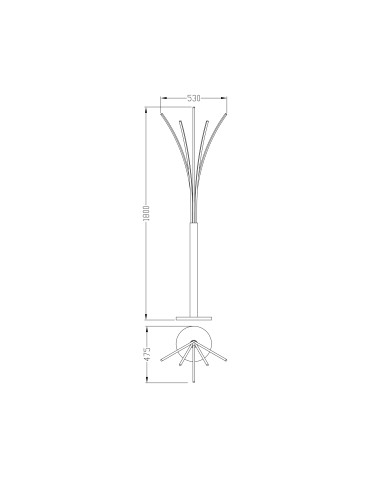 Zuma Line Velden Lampa Podłogowa Jasne Drewno/Czarny Mat Ml4767-3Bmd - produkt 2