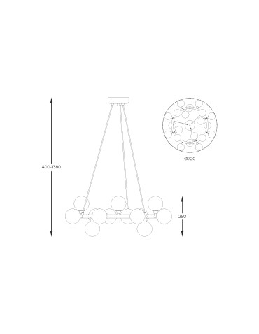 Zuma Line Bobo Lampa Wisząca Złoto Francuskie P0462-20C-F7Aa - product 2