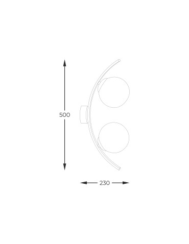 Zuma Line Helix Kinkiet Kule Szklane 2Xe14 Czarny / Białe Szkło 5015 - produkt 2