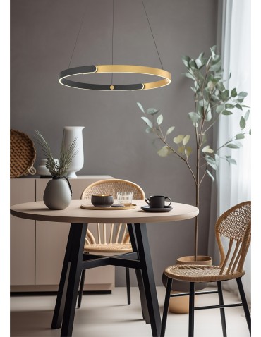 Zuma Line Linos Lampa Wisząca Czarny / Złoty Md4417-1M-3Bgd - produkt 2