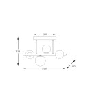 Lampy sufitowe kule - Zuma Line Villa Lampa Sufitowa Złoty / Szary / Bursztynowy Mx5918-4-Egn - product 2