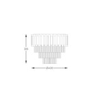 Lampy sufitowe z kryształami - Zuma Line Prima Lampa Sufitowa Złoty 20149Cm - product 2