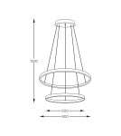 Lampy wiszące okręgi - Zuma Line Breno Wisząca z Przełącznikiem Barwy Światła 3000K/4000K/6000K Złoty 2023200-GD - produkt 2