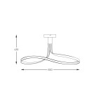 Lampy sufitowe LED - Zuma Line Viso Lampa Sufitowa Czarny Mx9932-1-3Bd - product 3