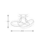 Lampy sufitowe LED - Zuma Line Indigo Lampa Sufitowa Nowoczesna Czarny/Złoty Mx9717-1-3Bgd - product 4