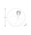 Lampy sufitowe dziecięce - Zuma Line Focus Lampa Sufitowa Dziecięca 3-stopniowe ściemnianie Kolorowa MX4148-1-DWFD - product 4