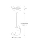 Lampy wiszące nowoczesne - Zuma Line Molecule Lampa Wisząca Złoto Francuskie P0454-06Q-F7Aa - product 5