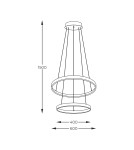 Lampy wiszące okręgi - Zuma Line Breno Wisząca z Przełącznikiem Barwy Światła 3000K/4000K/6000K Złoty 18140GD-2 - product 5