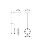 Lampy wiszące okręgi - Zuma Line Girona Lampa Wisząca Piaskowy/Nikiel Md9190-1S-3Nt - produkt 4