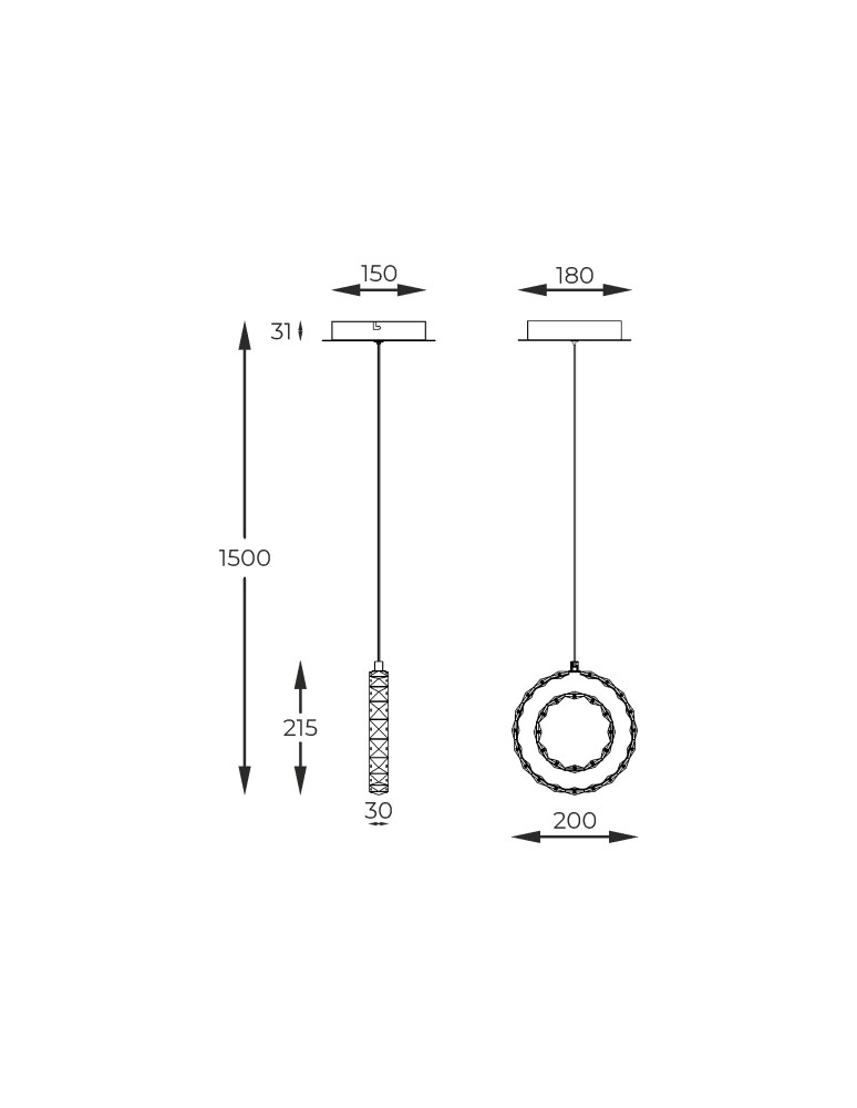 Zuma Line Girona Lampa Wisząca Piaskowy/Nikiel Md9190-1S-3Nt