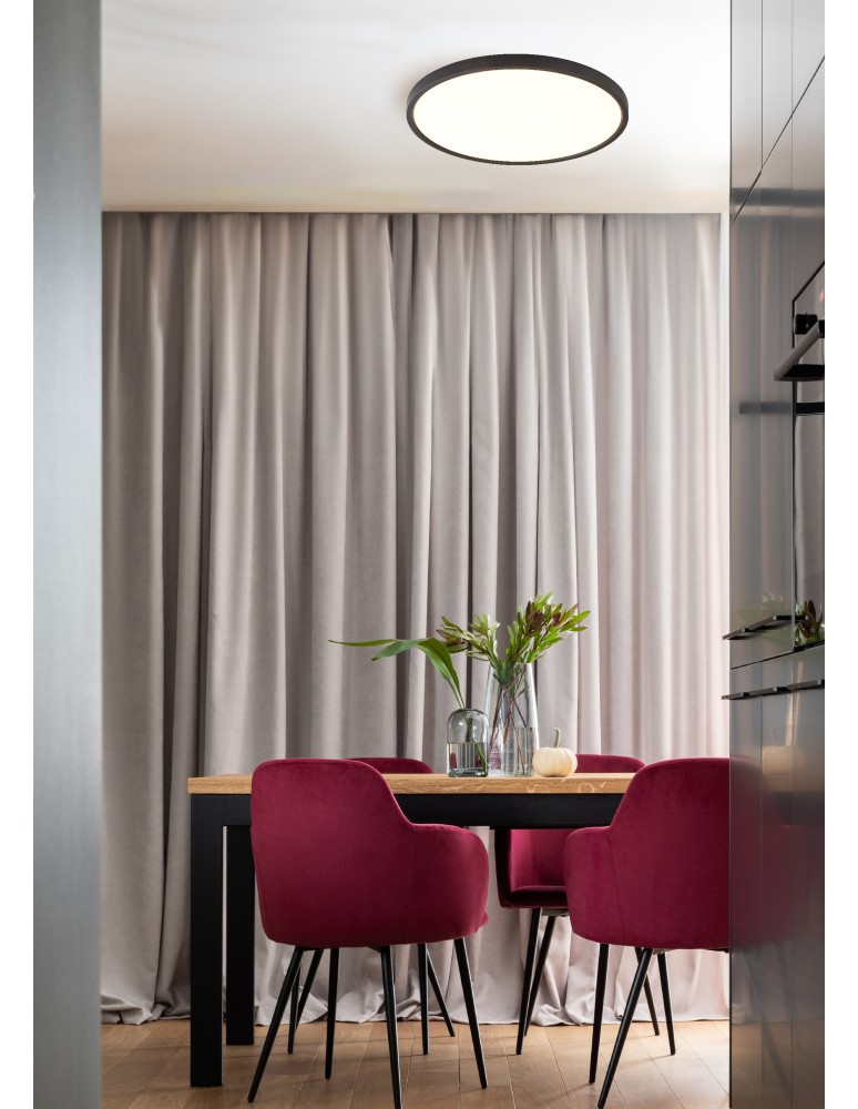 Plafony LED - Zuma Line Cami Sufitowa z Przełącznikiem Barwy Światła 3000K/4000K/6000K Czarny/Biały WM-BP1108-L-BL - product kolory-swiatla.pl 2