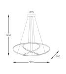 Lampy wiszące LED - Zuma Line Cholet Lampa Wisząca Francuskie Złoto Md7360-1A-3Gt - produkt 6