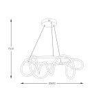 Lampy wiszące LED - Zuma Line Balbo Wisząca z Funkcją Zmiany Barwy Światła 3000K/4000K/6000K Czarny 20006PL-BK - produkt 5