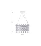 Lampy wiszące glamour - Zuma Line Crown Lampa Wisząca Złoty/Przezroczysty 9867-500 - produkt 4