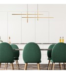 Lampy wiszące nad wyspę - Zuma Line Edge Wisząca z Przełącznikiem Barwy Światła 3000K/4000K/6000K Złoty/Czarny 22008P-BK/GD - produkt 5