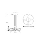 Lampy wiszące - Zuma Line Abro Lampa Wisząca Czarny/Francuskie Złoto/Szary Md5520-4-3Bgbdt - produkt 5
