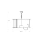 Lampy wiszące glamour - Zuma Line Paris Lampa Wisząca Złoty/Przezroczysty 1906/6 - product 4